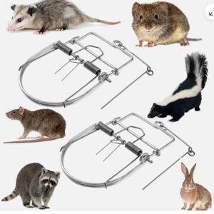 2pcs Small Animals Catch Traps Mouse Trap Spring Trapt Rodent for Rat Rabbit
